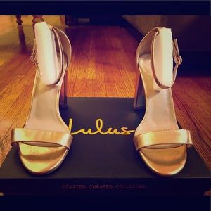Lulu’s Rose Gold Heeled Sandal